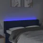 Blue fabric LED headboard 147x16x78/88 cm by vidaXL, Headboards and footboards - Ref: Foro24-3123380, Price: 71,96 €, Discoun...