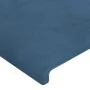 Dark blue velvet LED headboard 93x16x118/128 cm by vidaXL, Headboards and footboards - Ref: Foro24-3123808, Price: 88,27 €, D...