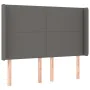 Headboard with LED gray synthetic leather 147x16x118/128cm by vidaXL, Headboards and footboards - Ref: Foro24-3123862, Price:...