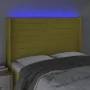 Headboard with LED in green fabric 147x16x118/128 cm by vidaXL, Headboards and footboards - Ref: Foro24-3124193, Price: 108,8...