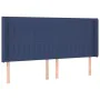 Blue fabric headboard with LED 183x16x118/128 cm by vidaXL, Headboards and footboards - Ref: Foro24-3124306, Price: 140,00 €,...