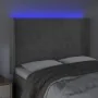 Cabecero con LED de terciopelo gris claro 147x16x118/128 cm de vidaXL, Cabeceros y pies de cama - Ref: Foro24-3124236, Precio...