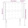 Kopfteil aus cremefarbenem Stoff mit LED 93x16x118/128 cm von vidaXL, Kopf- und Fußteile - Ref: Foro24-3124469, Preis: 85,97 ...