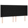 Black fabric headboard with LED 183x16x118/128 cm by vidaXL, Headboards and footboards - Ref: Foro24-3124400, Price: 181,14 €...