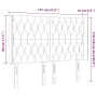 LED-Kopfteil aus dunkelblauem Samt, 147 x 16 x 118/128 cm von vidaXL, Kopf- und Fußteile - Ref: Foro24-3124436, Preis: 165,75...