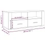 Glänzend weißer Sperrholz-TV-Schrank 100x35x40 cm von vidaXL, TV-Möbel - Ref: Foro24-816810, Preis: 65,87 €, Rabatt: %