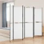 Divider screen with 6 white fabric panels 300x200 cm by vidaXL, Room dividers - Ref: Foro24-350238, Price: 45,86 €, Discount: %