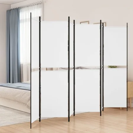 Divider screen with 6 white fabric panels 300x200 cm by vidaXL, Room dividers - Ref: Foro24-350238, Price: 45,86 €, Discount: %