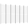 Divider screen with 6 white fabric panels 300x200 cm by vidaXL, Room dividers - Ref: Foro24-350238, Price: 45,86 €, Discount: %