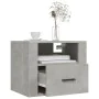 Gray concrete wall-mounted bedside table 50x36x40 cm by vidaXL, Nightstands - Ref: Foro24-816888, Price: 46,56 €, Discount: %