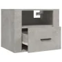 Gray concrete wall-mounted bedside table 50x36x40 cm by vidaXL, Nightstands - Ref: Foro24-816888, Price: 46,56 €, Discount: %