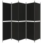 Divider screen with 5 black fabric panels 250x200 cm by vidaXL, Room dividers - Ref: Foro24-350237, Price: 37,44 €, Discount: %