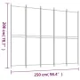 Divider screen with 5 black fabric panels 250x200 cm by vidaXL, Room dividers - Ref: Foro24-350237, Price: 37,44 €, Discount: %