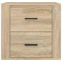 Sonoma oak wall bedside table 50x36x47 cm by vidaXL, Lockers and storage cabinets - Ref: Foro24-816859, Price: 56,99 €, Disco...