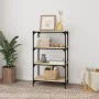 Sonoma oak plywood and steel shelving 60x33x100 cm by vidaXL, Bookcases and shelves - Ref: Foro24-819328, Price: 57,86 €, Dis...