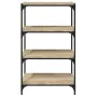 Sonoma oak plywood and steel shelving 60x33x100 cm by vidaXL, Bookcases and shelves - Ref: Foro24-819328, Price: 57,86 €, Dis...