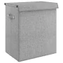 Folding laundry basket made of gray synthetic linen 51x34.5x59.5 cm by vidaXL, Laundry baskets - Ref: Foro24-351040, Price: 2...