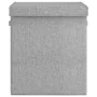 Folding laundry basket made of gray synthetic linen 51x34.5x59.5 cm by vidaXL, Laundry baskets - Ref: Foro24-351040, Price: 2...