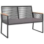 Garden furniture set with cushions, 4 pieces, black steel by vidaXL, Garden sets - Ref: Foro24-360092, Price: 455,37 €, Disco...