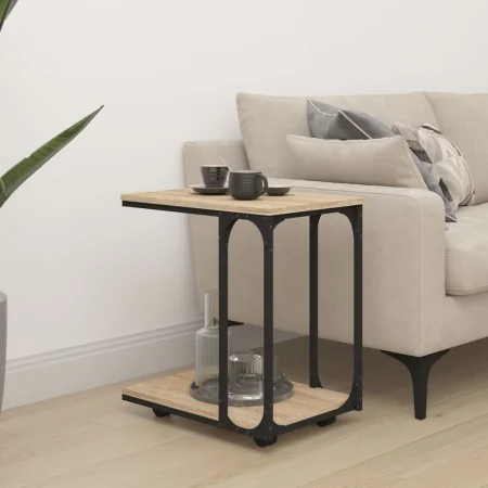 Side table with Sonoma oak wood wheels 50x35x55.5 cm by vidaXL, Side tables - Ref: Foro24-825808, Price: 48,21 €, Discount: %