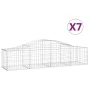 Gabion baskets 7 pcs arch shape iron 200x50x40/60 cm by vidaXL, Pots and planters - Ref: Foro24-3145582, Price: 434,08 €, Dis...