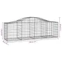 Gabion baskets 10 pcs arch shape iron 200x50x60/80 cm by vidaXL, Pots and planters - Ref: Foro24-3145606, Price: 649,93 €, Di...