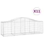 Gabionenkörbe 11 Stück Bogenform Eisen 200x50x60/80 cm von vidaXL, Töpfe und Pflanzgefäße - Ref: Foro24-3145607, Preis: 748,6...