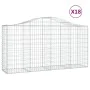 18 units of arched iron gabion baskets 200x50x100/120cm by vidaXL, Pots and planters - Ref: Foro24-3145654, Price: 1,00 €, Di...