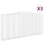 Gabionenkörbe 3 Stück Bogenform Eisen 400x30x180/200 cm von vidaXL, Töpfe und Pflanzgefäße - Ref: Foro24-3145879, Preis: 643,...