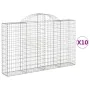 Gabionenkörbe 10 Stück Bogenform Eisen 200x30x120/140 cm von vidaXL, Töpfe und Pflanzgefäße - Ref: Foro24-3146139, Preis: 831...