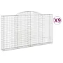 Gabionenkörbe 9 Stück Bogenform Eisen 300x30x160/180 cm von vidaXL, Töpfe und Pflanzgefäße - Ref: Foro24-3146582, Preis: 1,00...