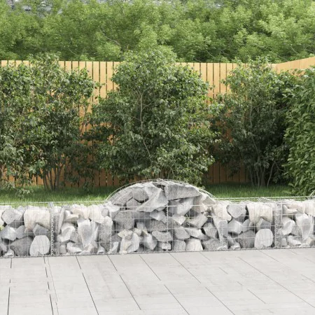 Gabion baskets 4 pcs arch shape iron 200x50x40/60 cm by vidaXL, Pots and planters - Ref: Foro24-3146259, Price: 200,53 €, Dis...