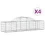 Gabion baskets 4 pcs arch shape iron 200x50x40/60 cm by vidaXL, Pots and planters - Ref: Foro24-3146259, Price: 200,53 €, Dis...