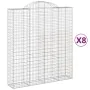 Gabionenkörbe 8 Stück Bogenform Eisen 200x50x220/240 cm von vidaXL, Töpfe und Pflanzgefäße - Ref: Foro24-3146452, Preis: 1,00...