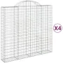 Gabionenkörbe 4 Stück Bogenform Eisen 200x50x180/200 cm von vidaXL, Töpfe und Pflanzgefäße - Ref: Foro24-3146406, Preis: 512,...