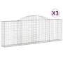 Gabionenkörbe 3 Stück Bogenform Eisen 300x30x100/120 cm von vidaXL, Töpfe und Pflanzgefäße - Ref: Foro24-3146522, Preis: 305,...