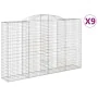 Gabionenkörbe 9 Stück Bogenform Eisen 300x50x180/200 cm von vidaXL, Töpfe und Pflanzgefäße - Ref: Foro24-3146780, Preis: 1,00...