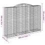 Gabion baskets 6 pcs arc shape iron 300x50x200/220 cm by vidaXL, Pots and planters - Ref: Foro24-3146795, Price: 1,00 €, Disc...