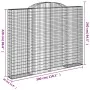 Gabion baskets 3 pcs arch shape iron 300x30x220/240 cm by vidaXL, Pots and planters - Ref: Foro24-3146630, Price: 564,14 €, D...