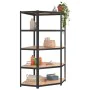 Heavy duty shelves 5 levels 2 units plywood and steel by vidaXL, Industrial shelving - Ref: Foro24-3154207, Price: 183,10 €, ...