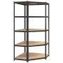 Heavy duty shelves 5 levels 2 units plywood and steel by vidaXL, Industrial shelving - Ref: Foro24-3154207, Price: 183,10 €, ...