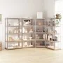 Shelving 5 levels 4 units steel plywood silver by vidaXL, Industrial shelving - Ref: Foro24-3154193, Price: 215,73 €, Discoun...