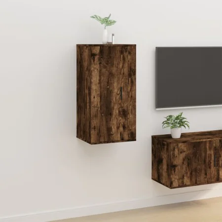 Wall-mounted TV stand in smoked oak, 40x34.5x80 cm by vidaXL, TV Furniture - Ref: Foro24-816677, Price: 36,48 €, Discount: %