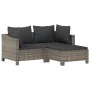 3-piece garden furniture set and gray synthetic rattan cushions by vidaXL, Garden sets - Ref: Foro24-362685, Price: 256,94 €,...