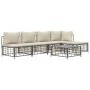 Gartenmöbel-Set 6-teilig anthrazitfarbene Kissen PE-Rattan von vidaXL, Outdoor-Sofas - Ref: Foro24-3186736, Preis: 429,31 €, ...