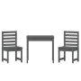 Garden table and chairs 3-piece set made of solid gray pine wood by vidaXL, Garden sets - Ref: Foro24-3154673, Price: 158,18 ...