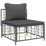 Garden furniture set 8 pieces and anthracite PE rattan cushions by vidaXL, Outdoor sofas - Ref: Foro24-3186769, Price: 624,01...