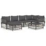 Garden furniture set 7 pieces and anthracite gray PE rattan cushions by vidaXL, Outdoor sofas - Ref: Foro24-3186773, Price: 5...