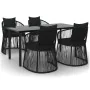 5-piece garden dining set with black PVC rattan cushions by vidaXL, Garden sets - Ref: Foro24-3156560, Price: 724,80 €, Disco...