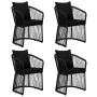 5-piece garden dining set with black PVC rattan cushions by vidaXL, Garden sets - Ref: Foro24-3156560, Price: 724,80 €, Disco...